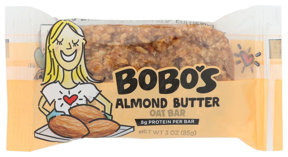 Bobo's Almond Flavor has pieces of roasted almond in every bite. Bobo's Oat Bars all start with wholesome whole grain oats mixed with delicious ingredients like coconut oil and almond butter.