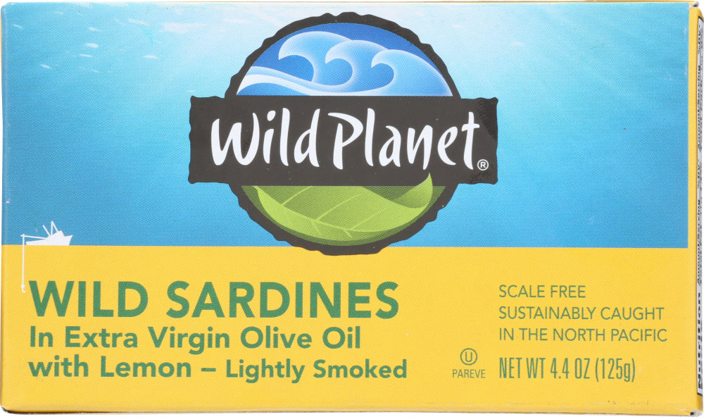 WILD PLANET: Wild Sardines in Extra Virgin Olive Oil With Lemon, 4.4 oz