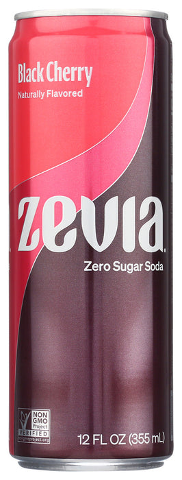 ZEVIA: Black Cherry Soda, 12 fo