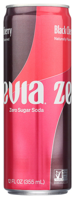 ZEVIA: Black Cherry Soda, 12 fo