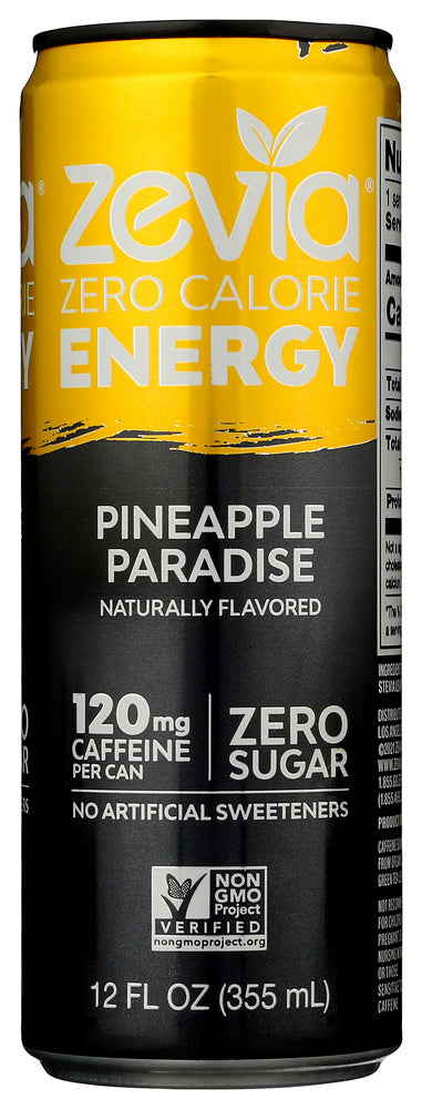 ZEVIA: Drink Energy Pineapple, 12 fo