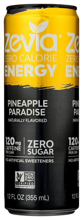 ZEVIA: Drink Energy Pineapple, 12 fo