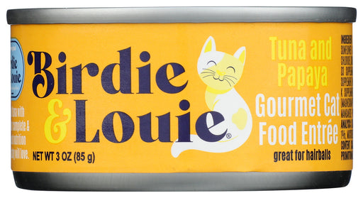 BIRDIE & LOUIE: Tuna and Papaya Wet Cat Food Gourmet Entrees, 3 oz