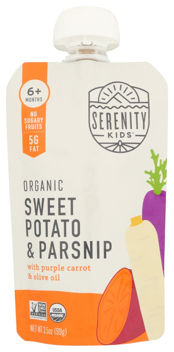 SERENITY KIDS: Pouch Organic Sweet Potato And Parsnip, 3.5 oz