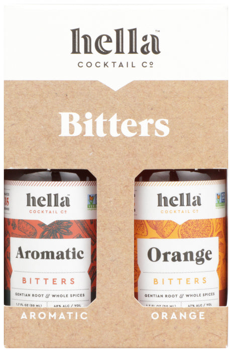 HELLA COCKTAIL: Bitters Pack Orange & Aromatic, 3.4 fo
