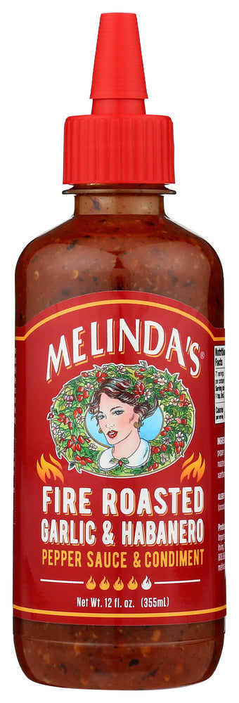 MELINDAS: Fire Roasted Garlic and Habanero Pepper Sauce and Condiment, 12 oz