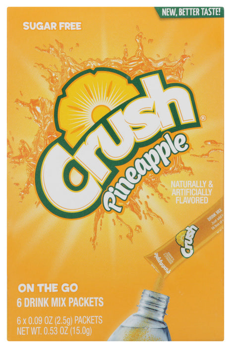 CRUSH: Pineapple Powder Drink Mix 6 Packets, 0.54 oz