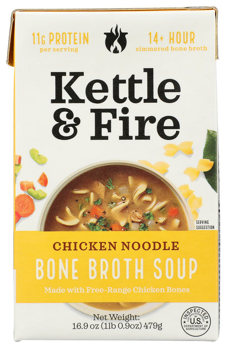 KETTLE AND FIRE: Soup Chicken Noodle, 16.9 oz