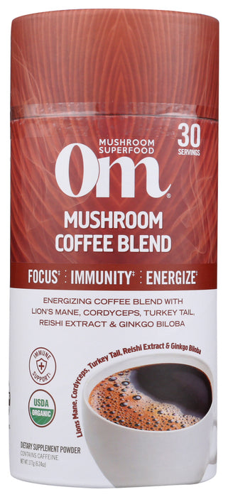 OM MUSHROOMS: Mushroom Coffee Blend, 177 gm