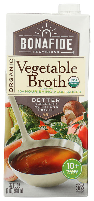 BONAFIDE: Broth Vegetable Og, 32 fo