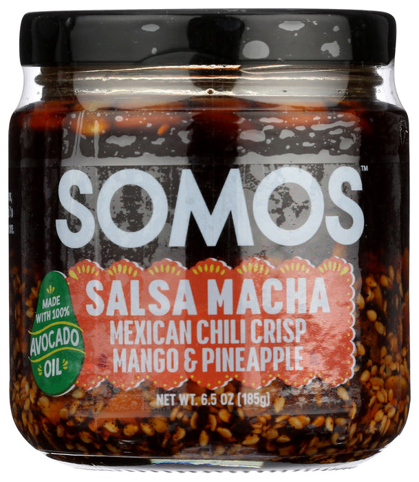 SOMOS: Salsa Macha Mexican Chili Crisp with Mango & Pineapple, 6.5 oz