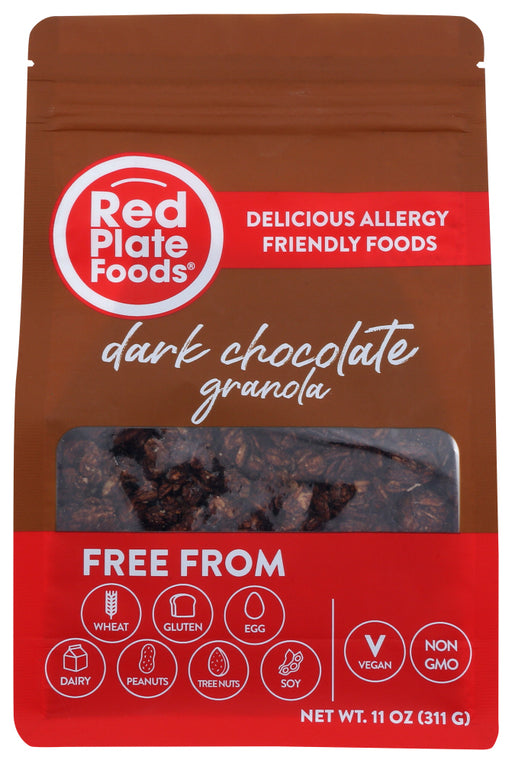 RED PLATE FOODS: Granola Dark Chocolate Gluten Free, 11 OZ