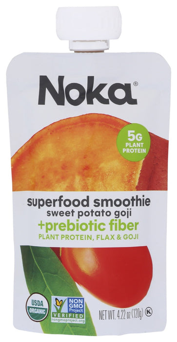 
Skin-friendly, nutritious sweet potatoes mixed with cinnamon, sweet banana and goji berries, one of nature's perfect foods containing all essential amino acids, vitamin C and 21 trace minerals. Plant protein and flax help this tasty energy blast last. That's one powerful potato to-go.
