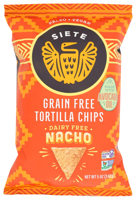 SIETE: Tortilla Nacho Chips Grain Free, 5 oz