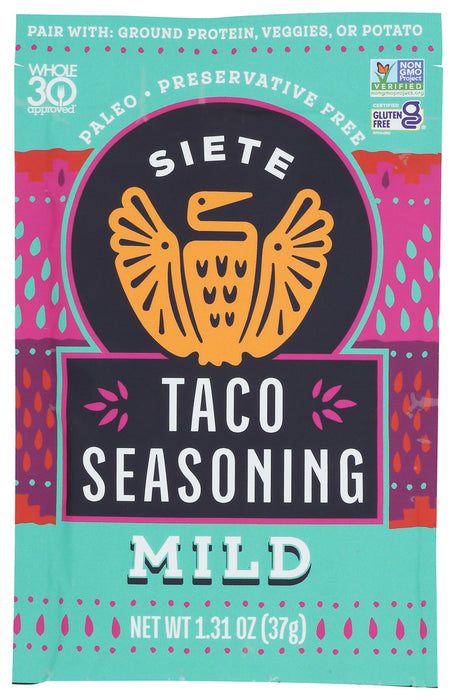 SIETE: Seasoning Taco Mild, 1.3 oz