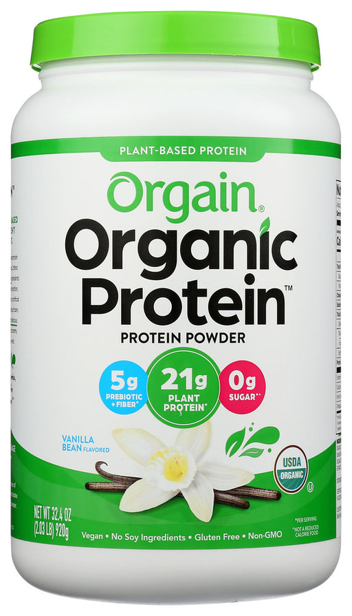 We don't usually like to brag, but we think Orgain plant-based protein is truly the best protein powder available. Unlike most plant-based protein powders, it isn't gritty or tasteless. It dissolves easily in your favorite smoothie, almond milk, or even water, and it's delicious. With 21g of ORGANIC protein, 5g of fiber, and no added sugar, each serving is a healthy and delicious energy boost to help you power through a workout or just a busy day. 