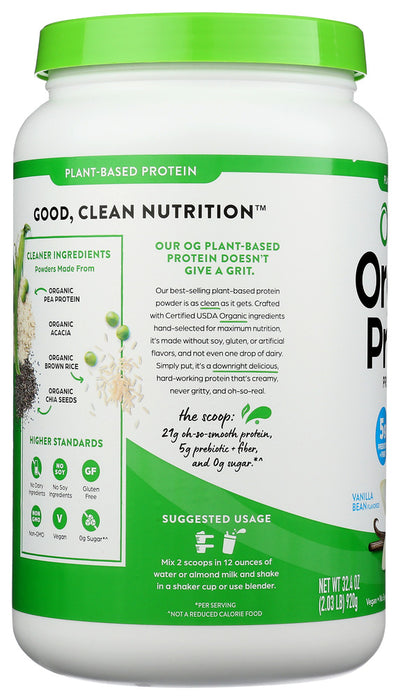 ORGAIN: Organic Protein Plant Based Powder Sweet Vanilla Bean, 2.03 lb