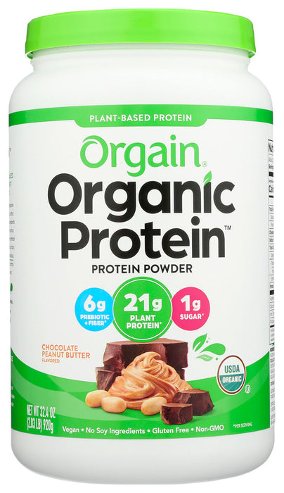 ORGAIN: Protein Plant-Based Powder Chocolate Peanut Butter, 2.03 lb