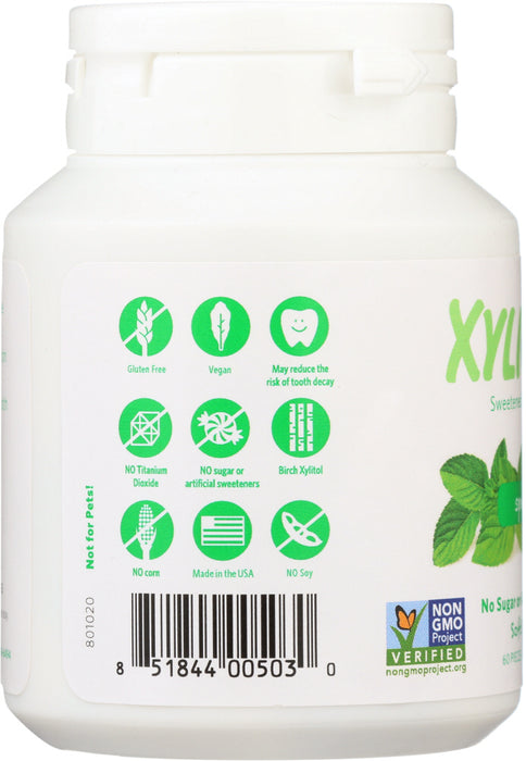 XYLICHEW: Sugar Free Chewing Gum Spearmint Jar, 60 pc