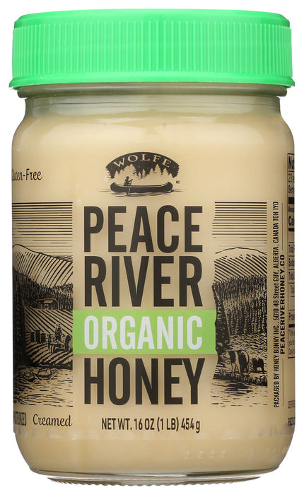 PEACE RIVER HONEY: Honey Creamed Organic, 16 OZ