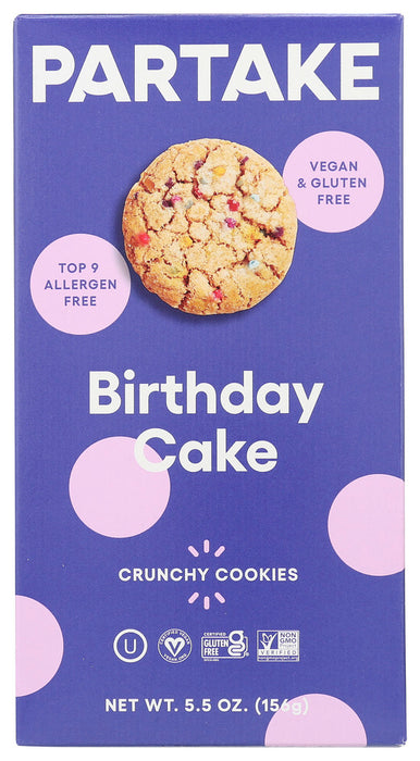 PARTAKE FOODS: Crunchy Birthday Cake Cookies, 5.5 oz