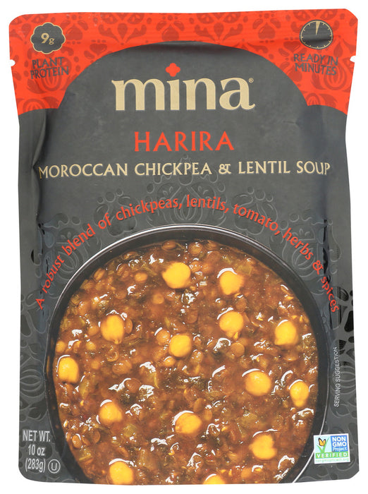 MINA: Soup Chickpea And Lentil, 10 oz