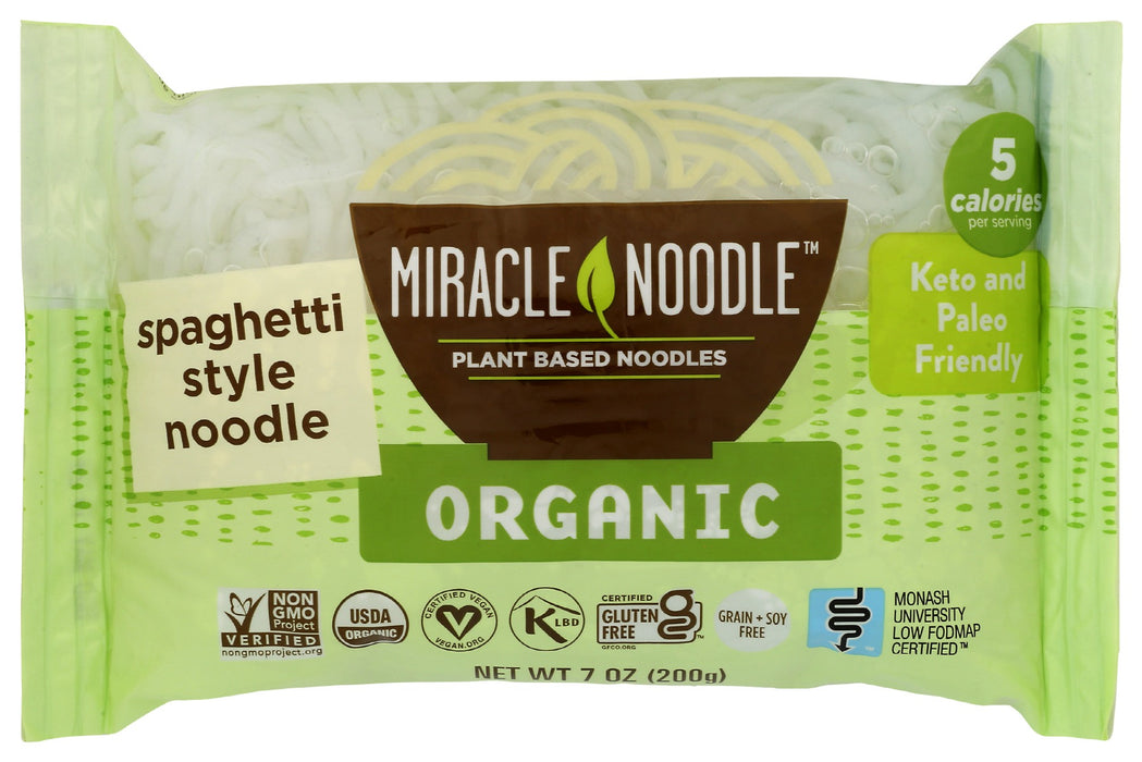 MIRACLE NOODLE: Organic Spaghetti Konjac Shirataki, 7 oz