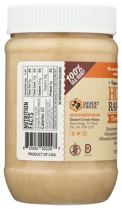 DESERT CREEK HONEY LLC: Honest Raw Honey, 22 fo