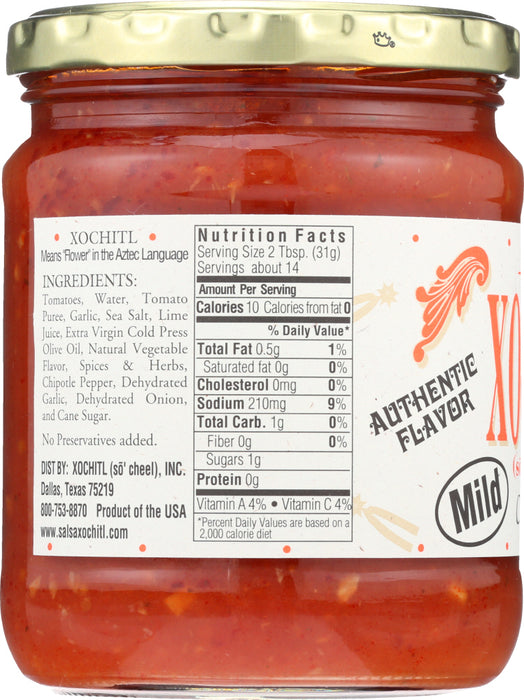 XOCHITL: Chipotle Salsa Mild, 15 oz