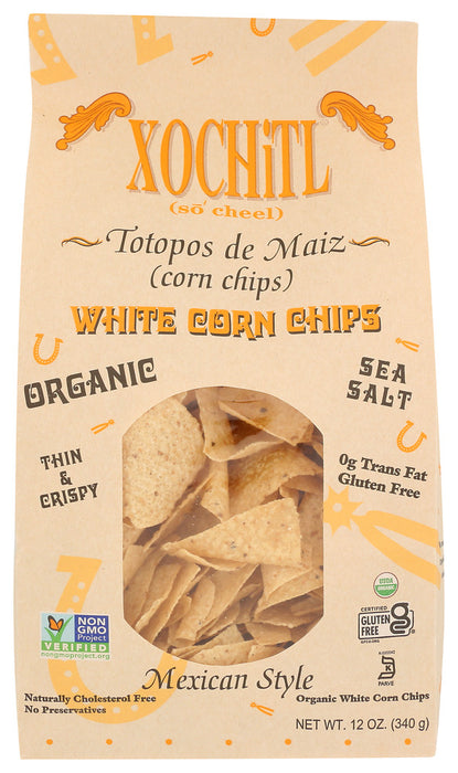 Xochitl Organic White Corn Tortilla Chips, 12 Oz