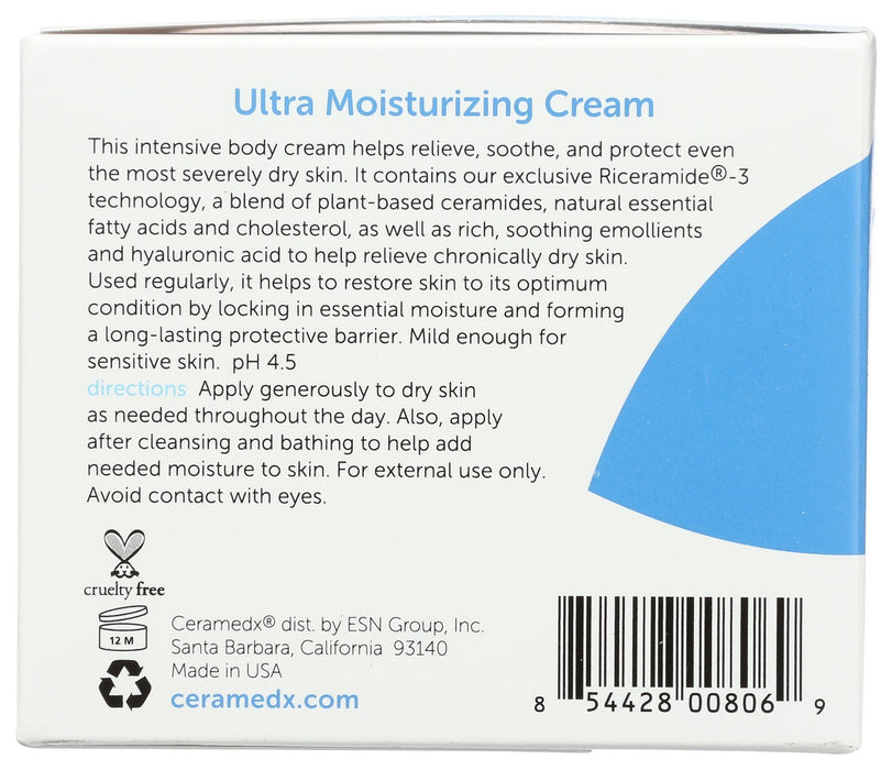 CERAMEDX: Ultra Moisturizing Cream, 6 oz