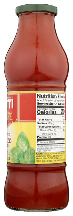 MUTTI: Tomato Puree With Basil Passata, 24.5 oz