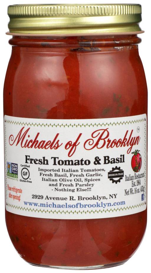 MICHAELS OF BROOKLYN: Fresh Tomato & Basil Pasta Sauce, 16 oz