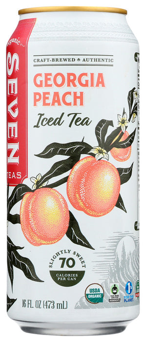 SEVEN TEAS: Georgia Peach Iced Tea, 16 fo