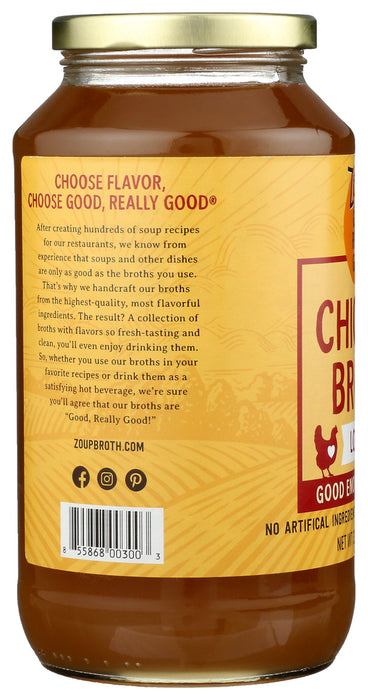 ZOUP GOOD REALLY: Low Sodium Chicken Broth, 31 oz