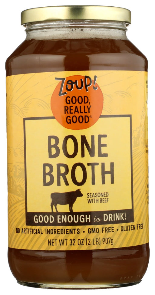 The simmered-all-day, savory taste of Zoup! Good, Really Good® Beef Bone Broth is so fresh-tasting, you'll enjoy drinking it warm as is, or you can add your own spices and herbs. 
Crafted from the highest quality ingredients, the homemade flavor of our Beef Bone Broth also serves as a wonderful base for soups, stews and gravies.