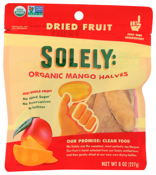 SOLELY: Organic Dried Mango Halves, 8 oz