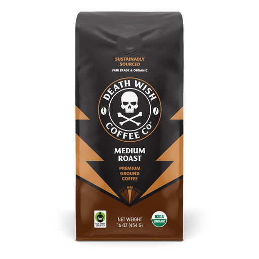 DEATH WISH COFFEE: Medium Roast Coffee Ground, 16 oz