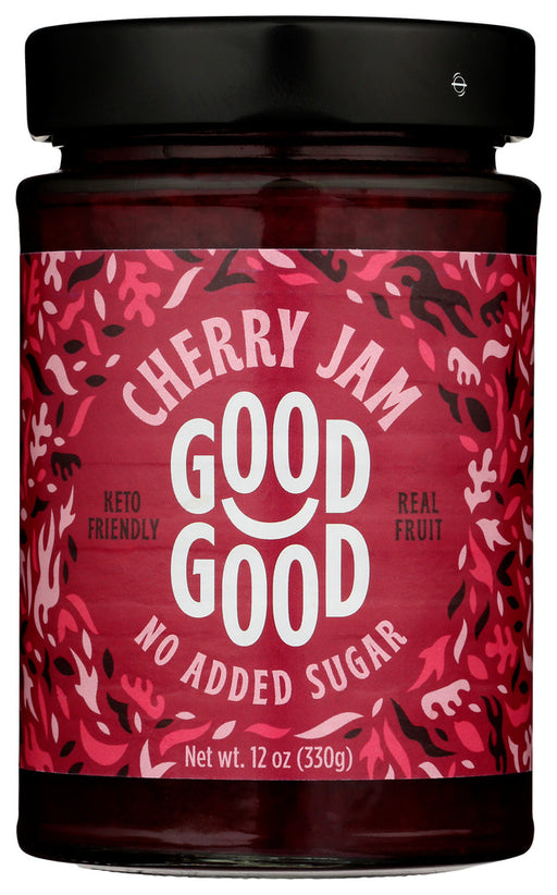 GOOD GOOD: Cherry Jam Keto Friendly No Added Sugar, 12 oz - No Brand For Less 