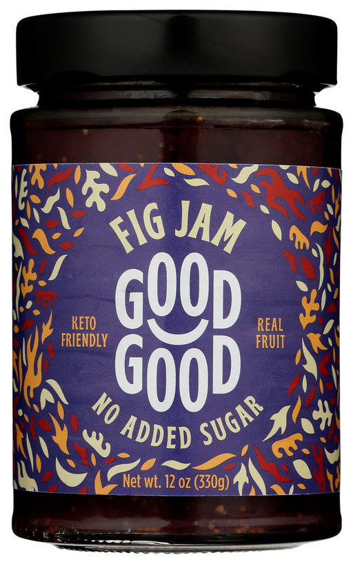 GOOD GOOD: Fig Jam Keto Friendly No Added Sugar, 12 oz - No Brand For Less 