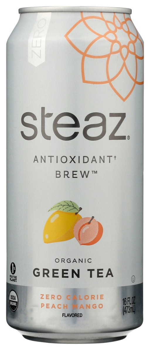 STEAZ: Zero Calorie Peach Mango Iced Tea, 16 fo