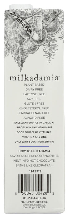 MILKADAMIA: Original Macadamia Milk, 32 fl oz