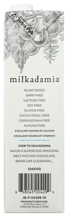 MILKADAMIA: Unsweetened Macadamia Milk, 32 fl oz