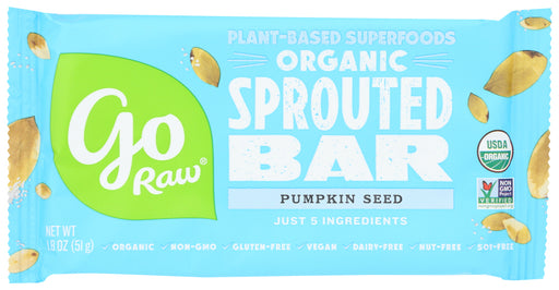 GO RAW: Pumpkin Seed Organic Sprouted Bars, 1.8 oz