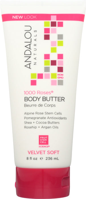 This velvety soft body butter blends skin soothing rosewater with shea and cocoa butters to smooth and soften dry skin. Rosehips and argan oils, rose stem cells, pomegranate, and superfruit antioxidants effectively nourish and stimulate healthy cell renewal for an all-over body treatment. Fruit Stem Cell Science renews skin at the cellular level, blending nature and knowledge for healthy radiance and vitality.

Non GMO
Cruelty-Free
Gluten-Free
Vegetarian
