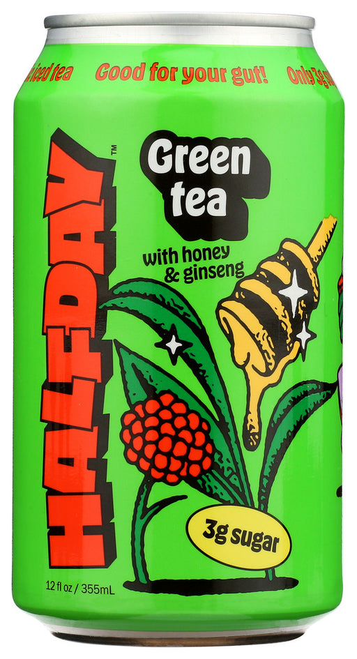 HALFDAY: Tea Green Honey Ginseng, 12 fo - No Brand For Less 