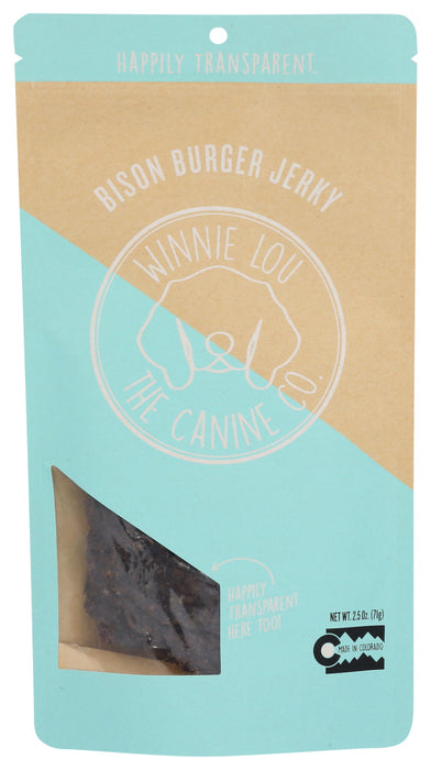 WINNI LOU- THE CANINE CO: Jerky Bison Burger, 2.5 OZ