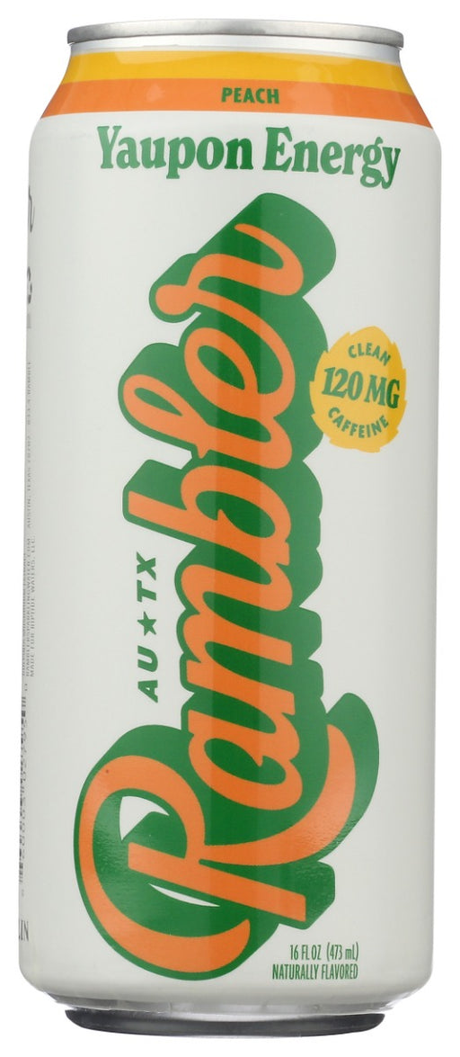 RAMBLER: Drink Energy Sparkling Peach, 16 fo