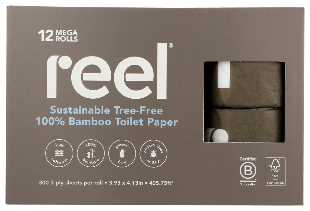 REEL PAPER: Bamboo Toilet Paper, 12 pk