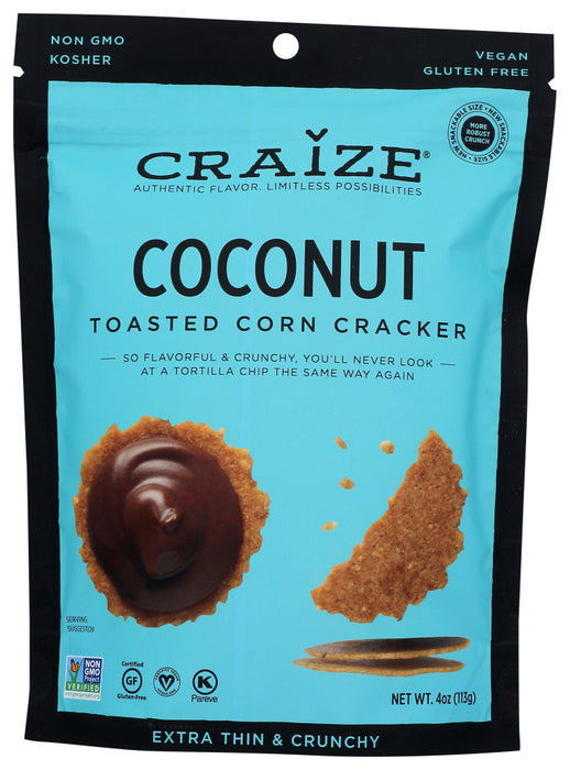 CRAIZE: Crackers Corn Coconut, 4 oz